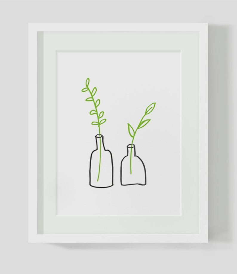 17 plants Illustration minimalist ideas