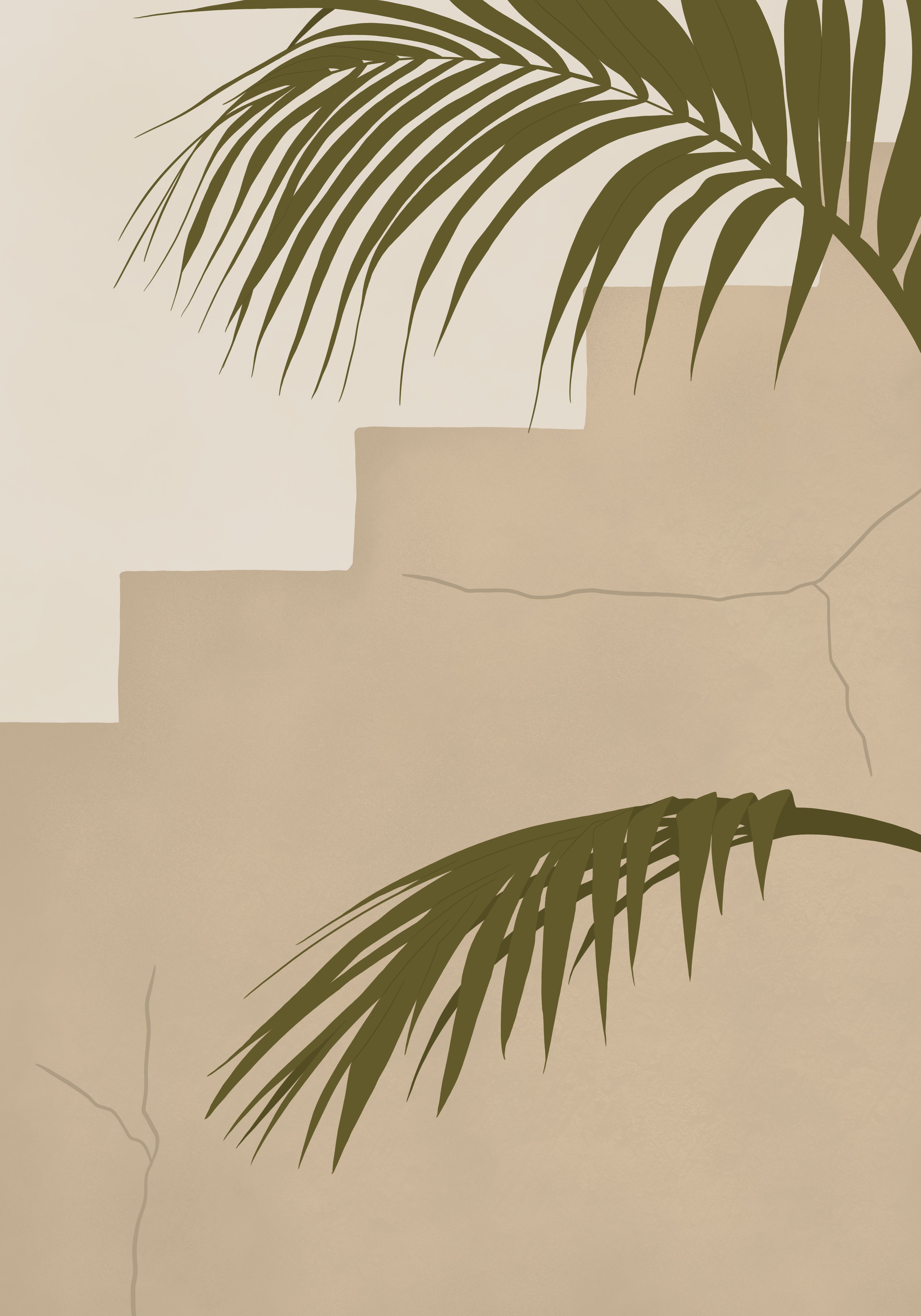 Illustration Print Minimalist Abstract Palm Plant Poster -   17 plants Illustration minimalist ideas