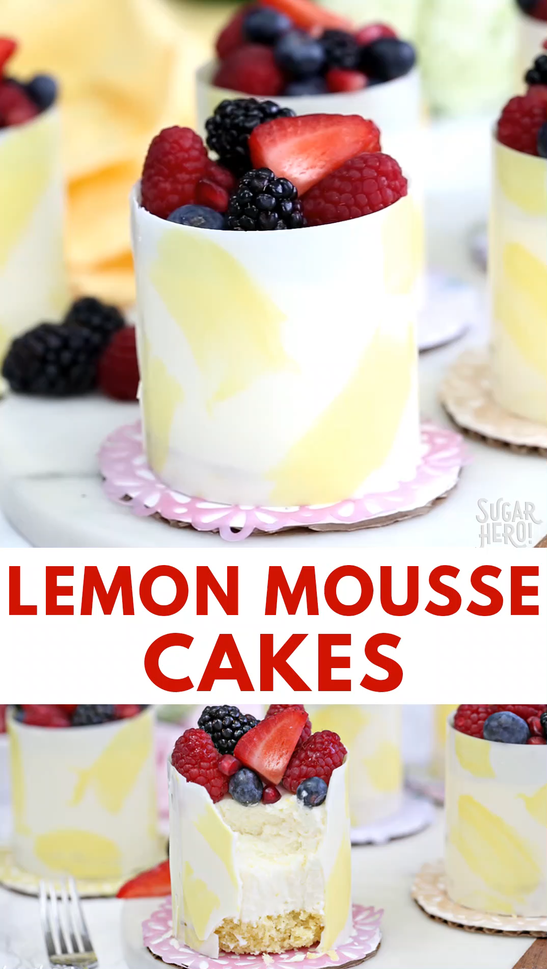 Lemon Mousse Cakes Video -   18 desserts Cake fancy ideas