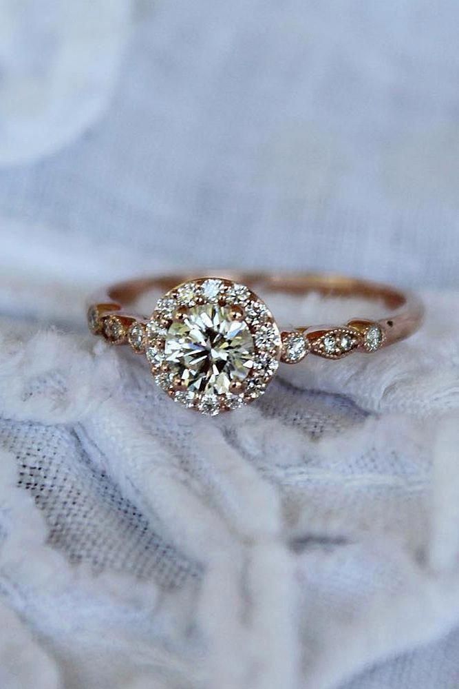 Flower Moissanite Engagement Ring Set 14K White Gold Engagement Rings Nature Inspired Moissanite Rings - Fine Jewelry Ideas -   18 wedding Bands leaves ideas