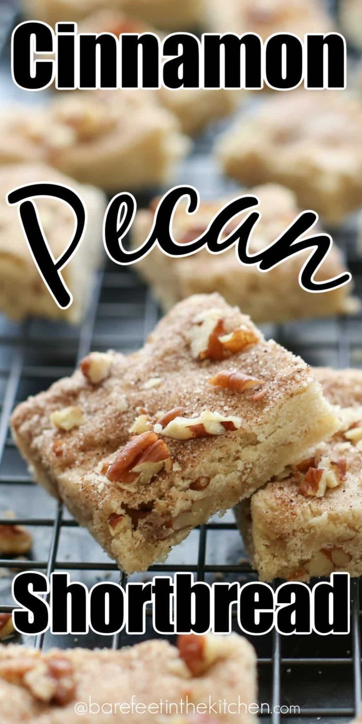 Cinnamon Pecan Shortbread Bars {traditional and gluten free recipes} -   19 desserts Bars dads ideas