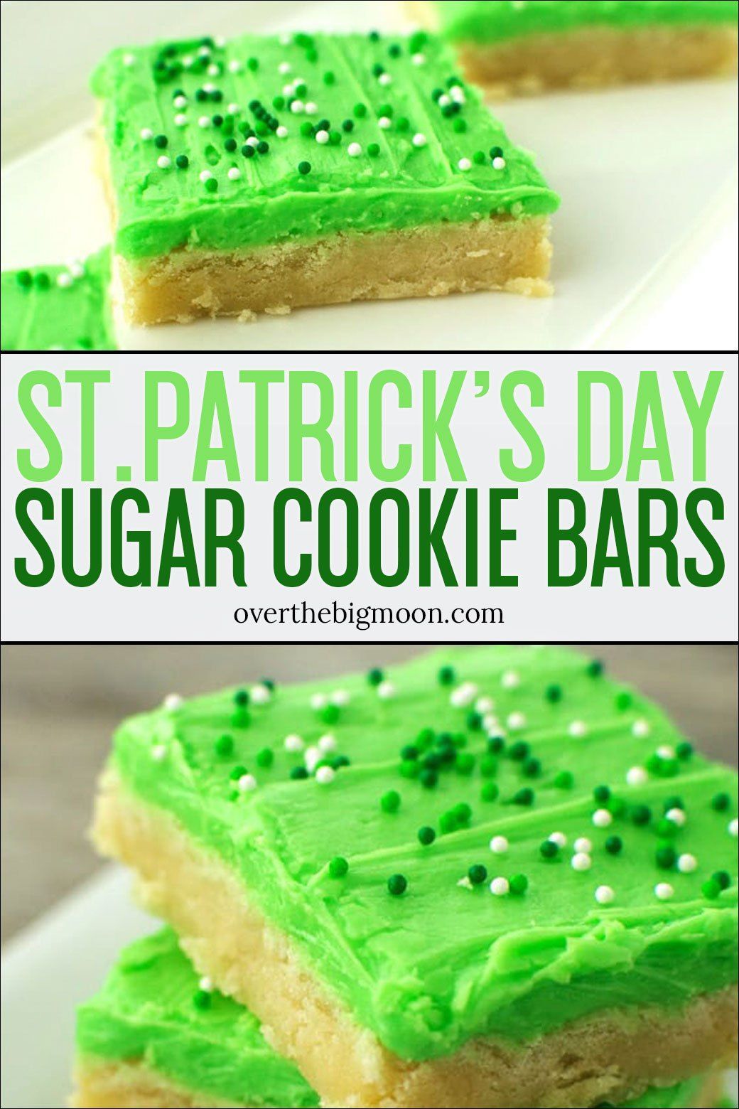 ST.PATRICK'S DAY SUGAR COOKIE BAR -   19 desserts Bars dads ideas
