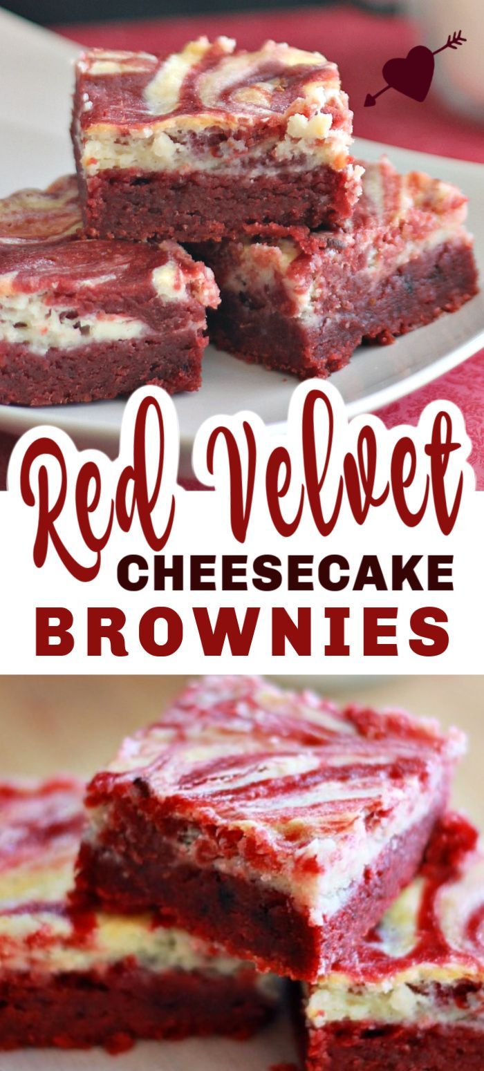 RED VELVET CHEESECAKE BROWNIES -   19 desserts sweet treats ideas