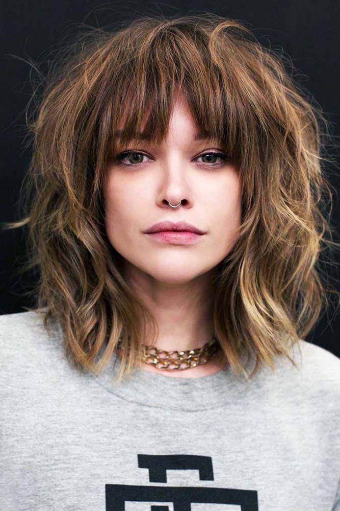 40 Wispy Bangs Ideas To Try For A Fresh Take On Your Style -   21 shag hairstyles For Round Faces ideas