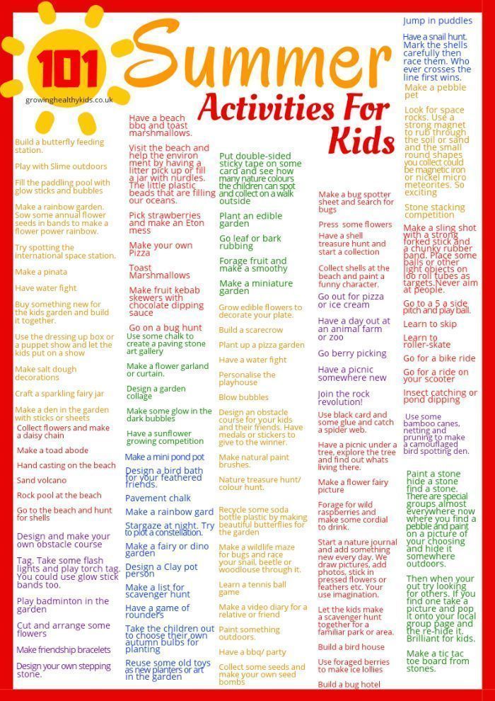 Summer Planning guide to get the kids organised for a sensational Summer -   24 holiday Summer family ideas
