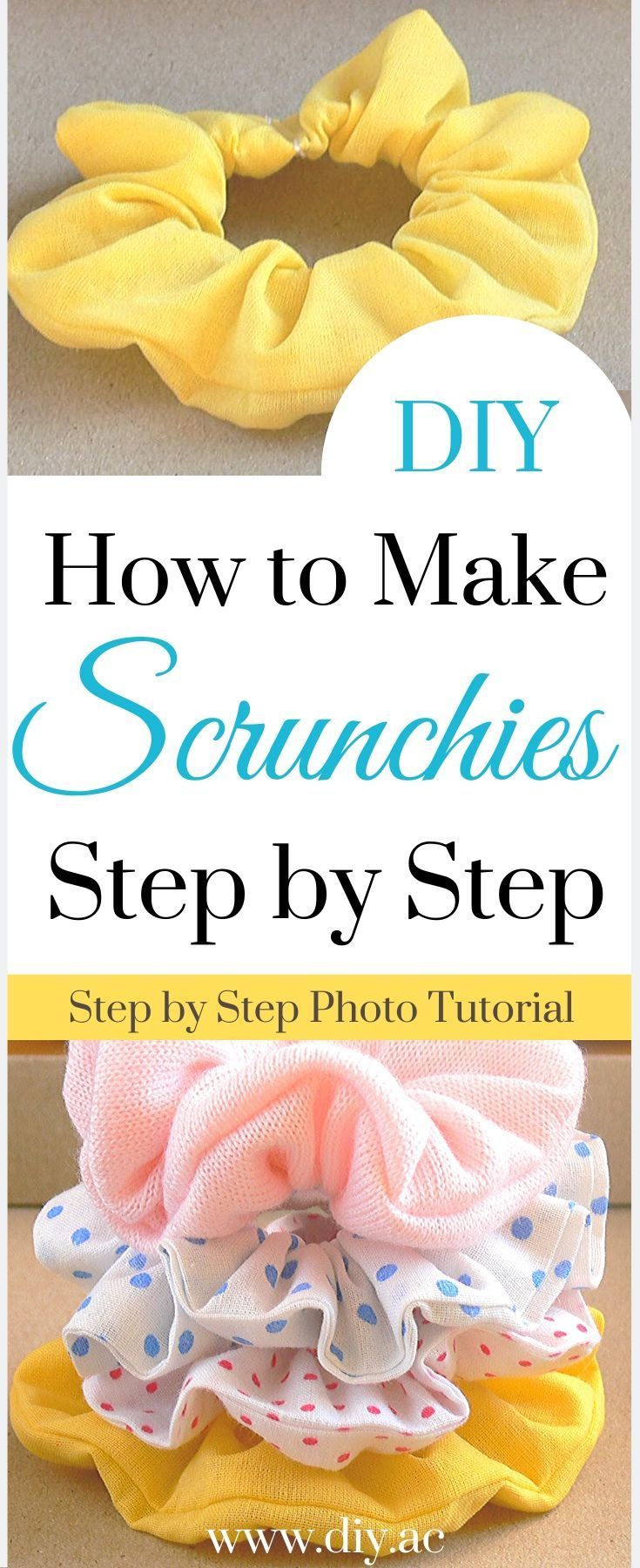 Free Sewing Pattern for Beginners - SCRUNCHIES DIY -   7 fabric crafts Toys free pattern ideas