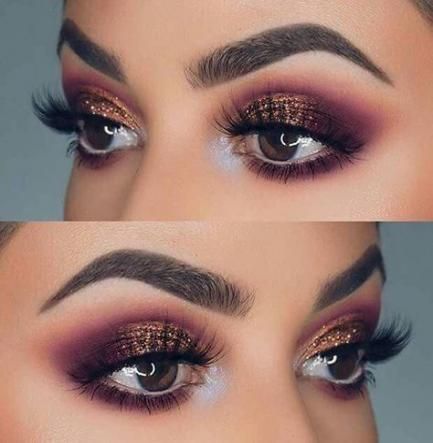 27+ ideas eye makeup dramatic gold purple for 2019 -   8 makeup Glitter dramatic ideas