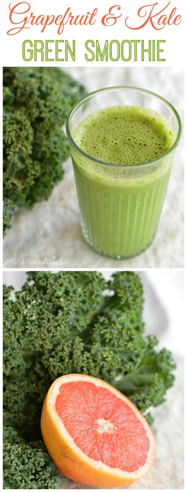 Green Smoothie Recipe - Grapefruit and Kale -   9 healthy recipes Smoothies cleanses ideas