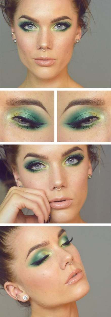 12 makeup Gold green ideas