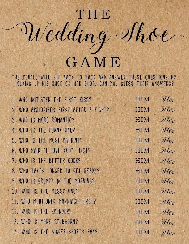 The Wedding Shoe Game . Bridal Shower Games . Wedding Shower Games . Bridal Shower Print . Bridal Shower Printable Games . Printable Games -   13 wedding Planning invitations ideas