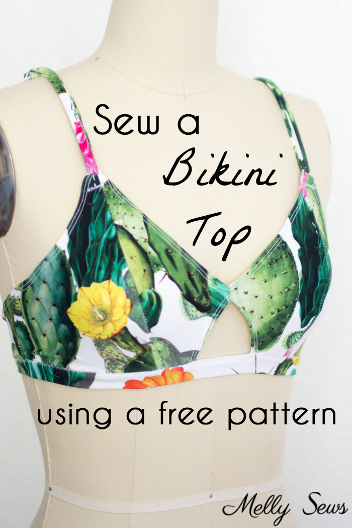 Sew a Bikini Top - DIY Bikini Tutorial - Melly Sews -   14 DIY Clothes Bra bikini tops ideas