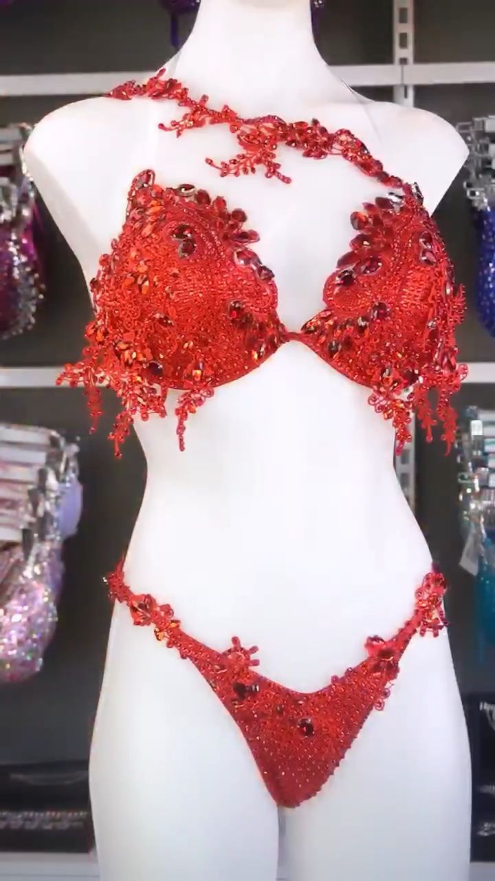 Red Couture Competition Bikini -   14 DIY Clothes Bra bikini tops ideas