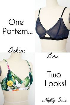 Sew a Bikini Top - DIY Bikini Tutorial - Melly Sews -   14 DIY Clothes Bra bikini tops ideas