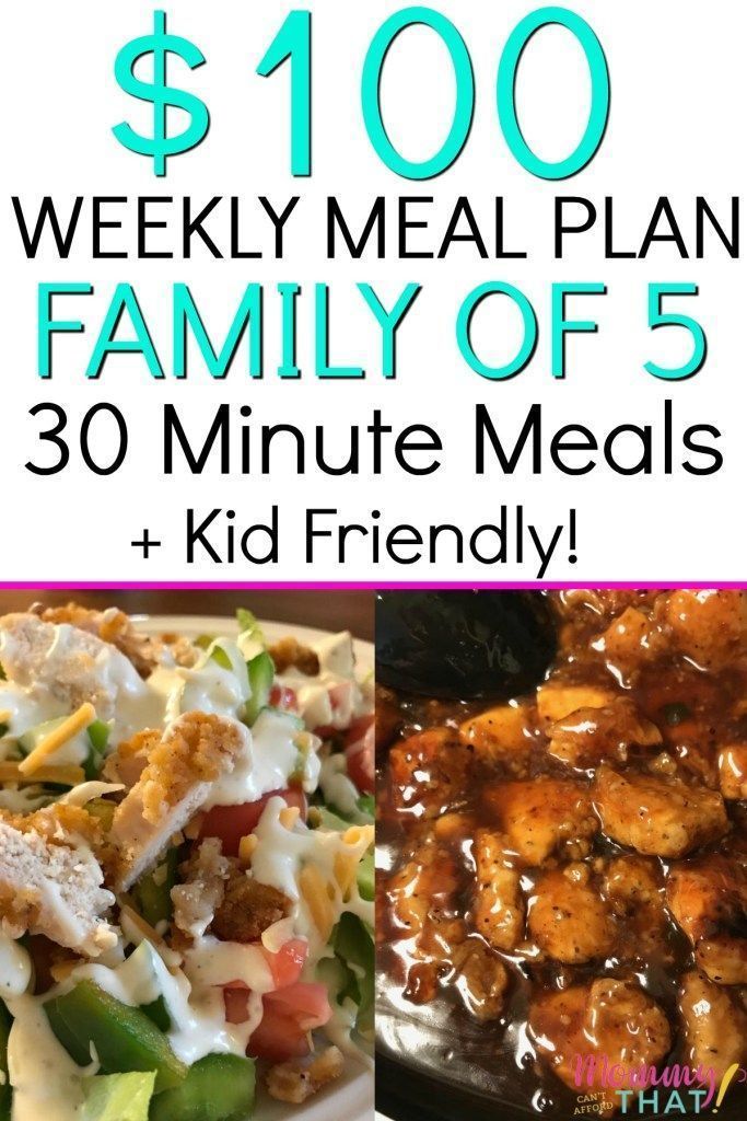 $100 Weekly Meal Plan For Family Of 5 - Mommy Can't Afford That -   14 healthy recipes On A Budget cleanses ideas