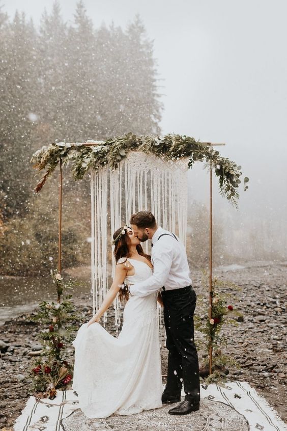 Top 60 Most Ethereal Redwood Forest Wedding Ideas -   14 winter wedding Arch ideas