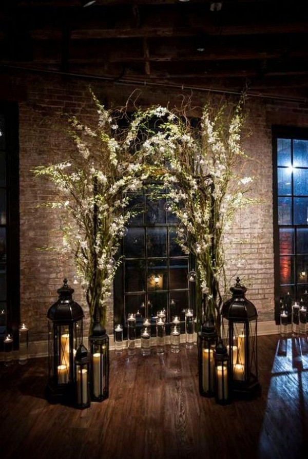 20 Winter Ceremony Arches and Backdrops -   14 winter wedding Arch ideas
