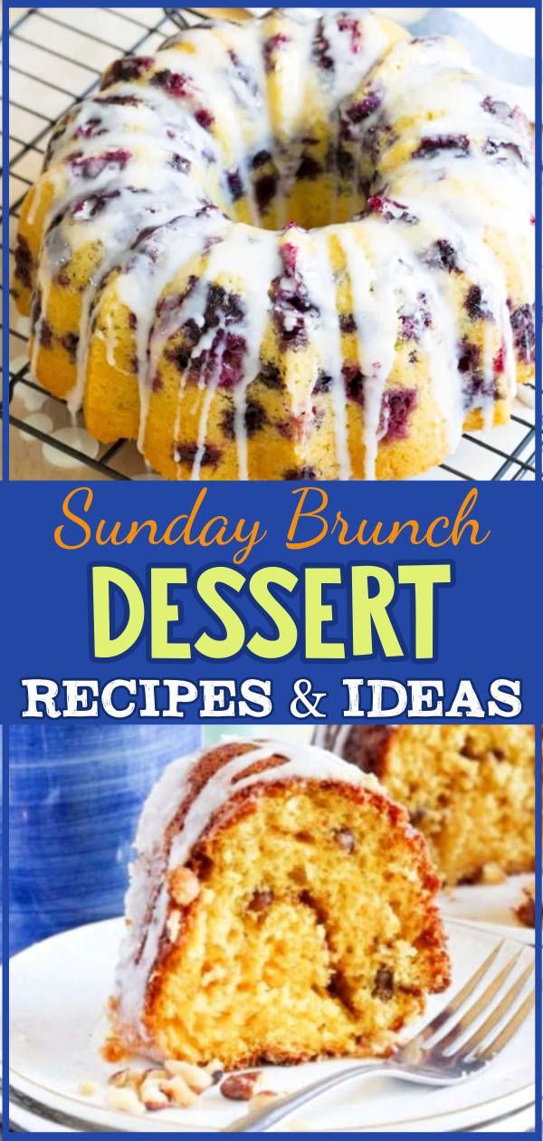 7 Easy Brunch Recipes For a Crowd - Breakfast Bundt Cake Recipes For A Stress-Free Brunch Party - Clever DIY Ideas -   16 brunch desserts ideas