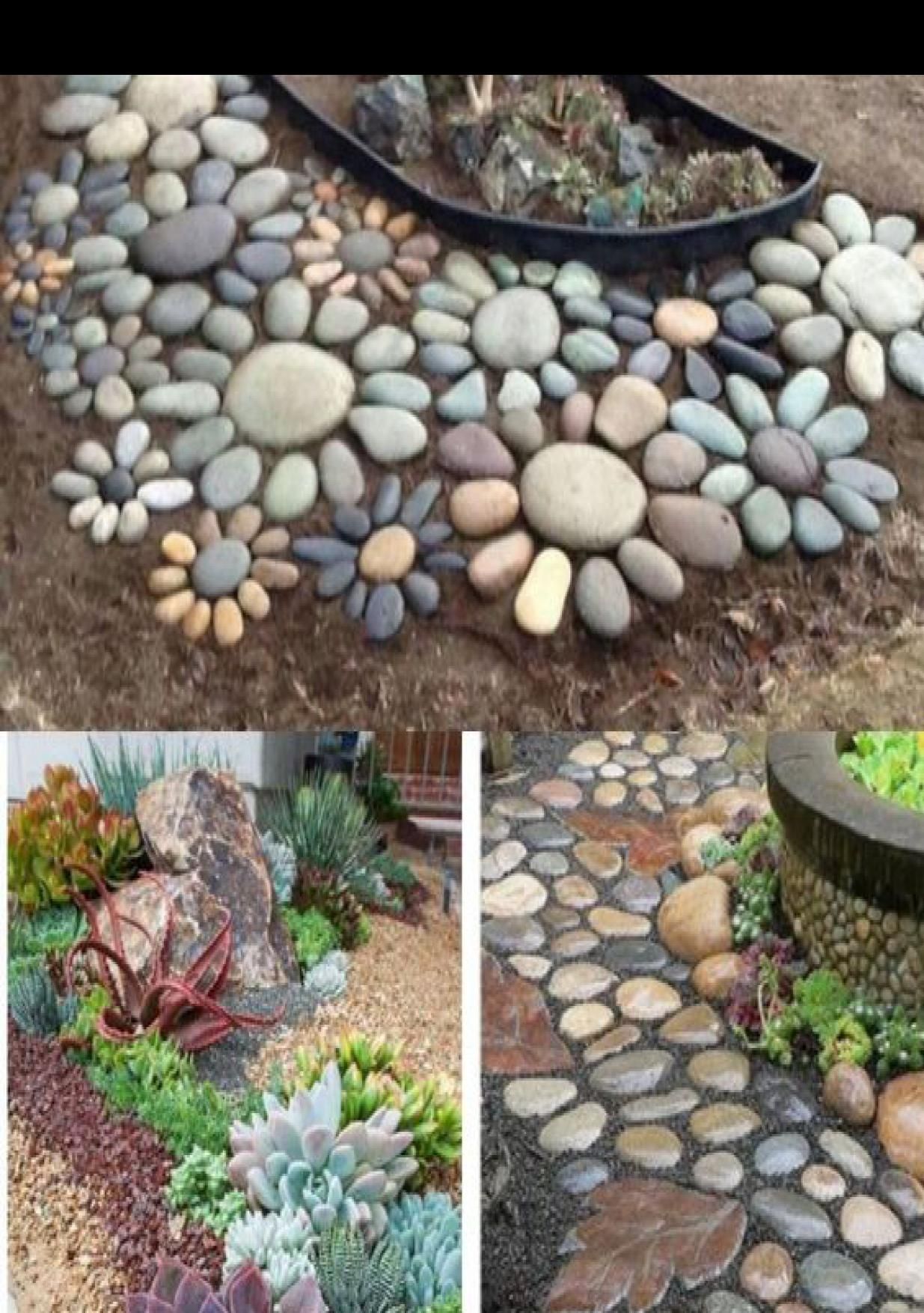 16 garden design stone ideas