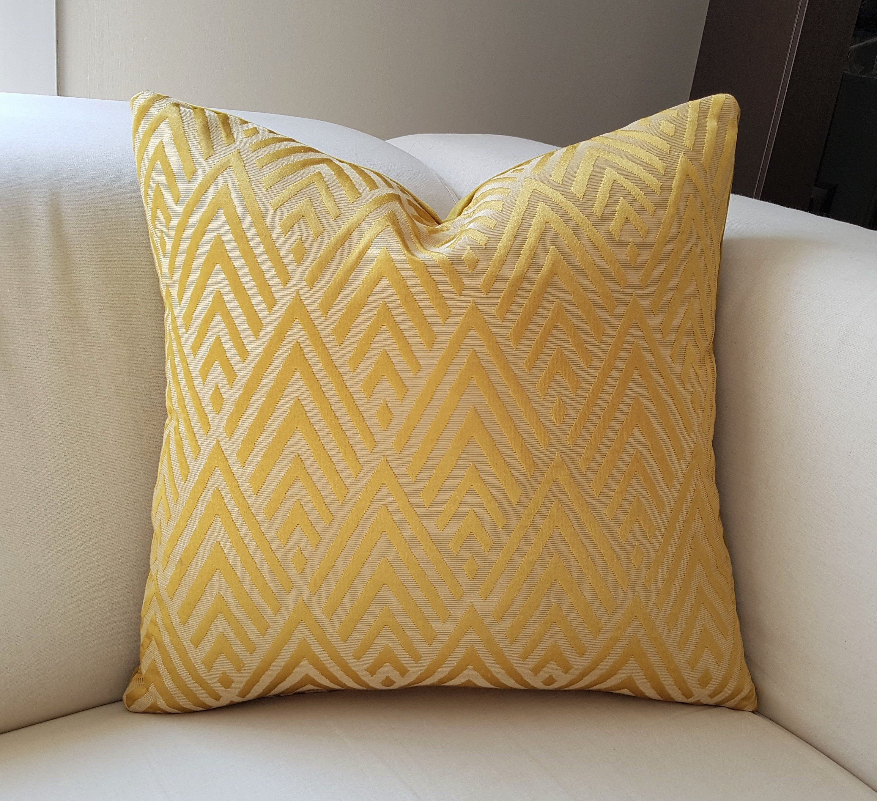 Pillow Covers,Luxury Gold-Orange Pillow,Premium Quality Decorative Pillows,Designer Pillow,Velvet Throw Pillow -   16 room decor Yellow etsy ideas