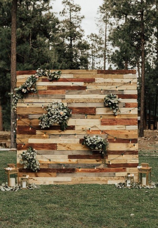 24 Rustic Country Wood Pallet Wedding Ideas -   17 easy wedding Backdrop ideas