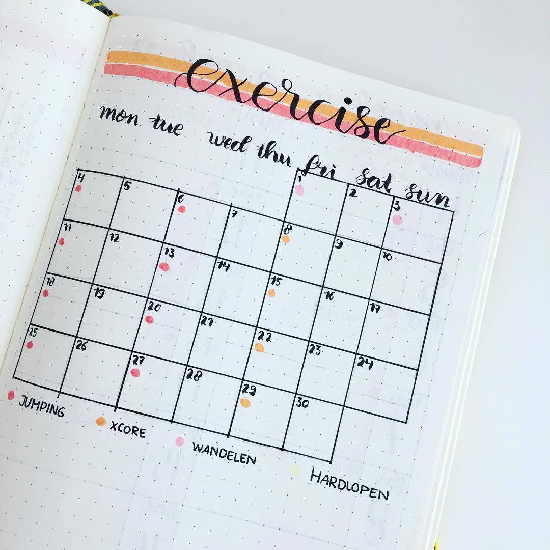 Bullet Journal Page Ideas for Tracking Health and Fitness Goals -   17 fitness Journal exercise ideas