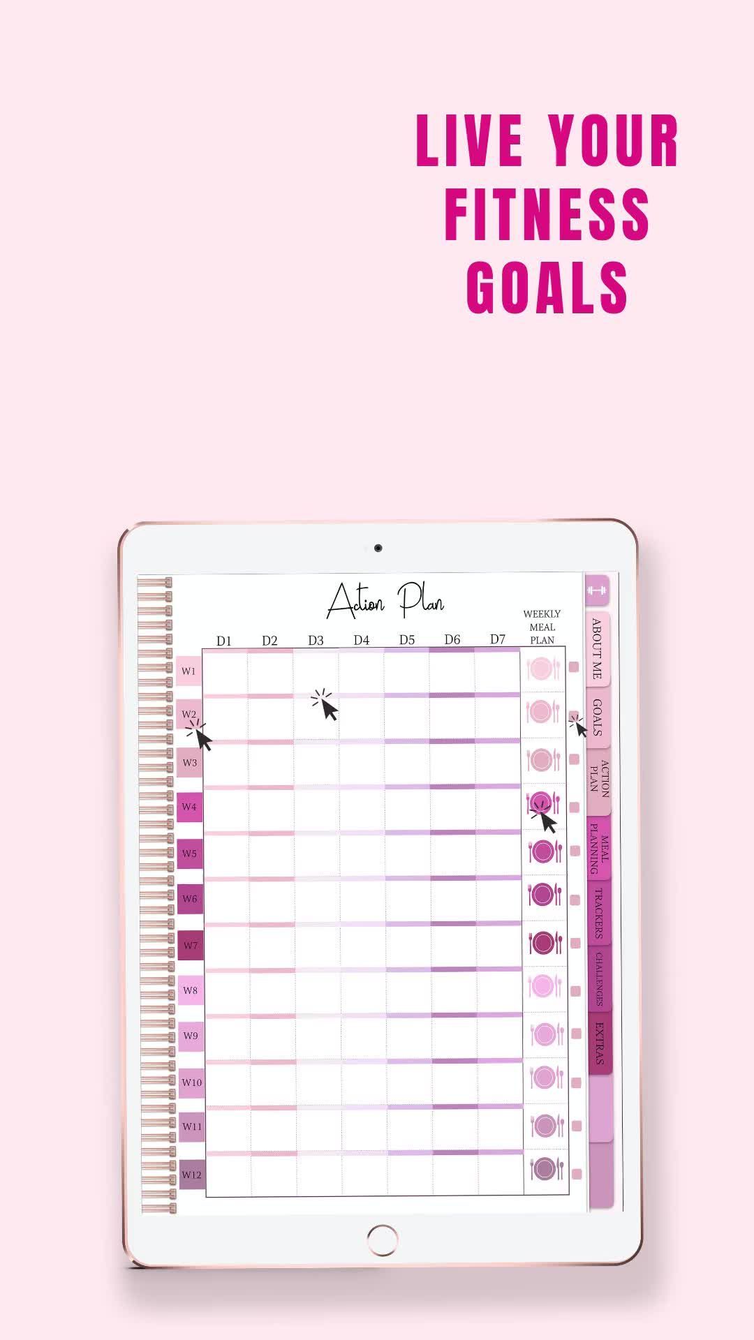Fitness Doll Digital Fitness Planner• Workout Planner • Fitness Planner • Workout Tracker • Goodnote -   17 fitness Journal exercise ideas