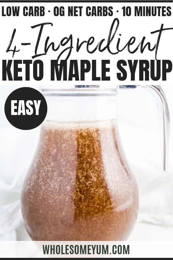 Keto Low Carb Sugar-Free Maple Syrup Recipe - 4 Ingredients -   18 healthy recipes Simple maple syrup ideas