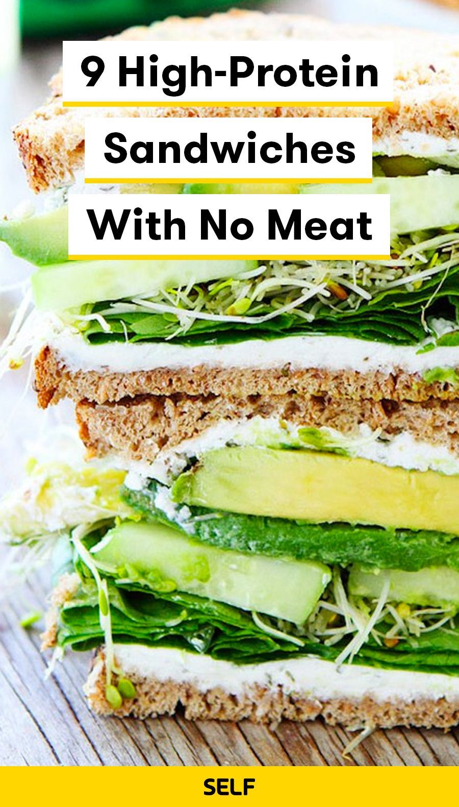 9 High-Protein Sandwiches With No Meat -   18 healthy recipes Vegetarian sandwich ideas