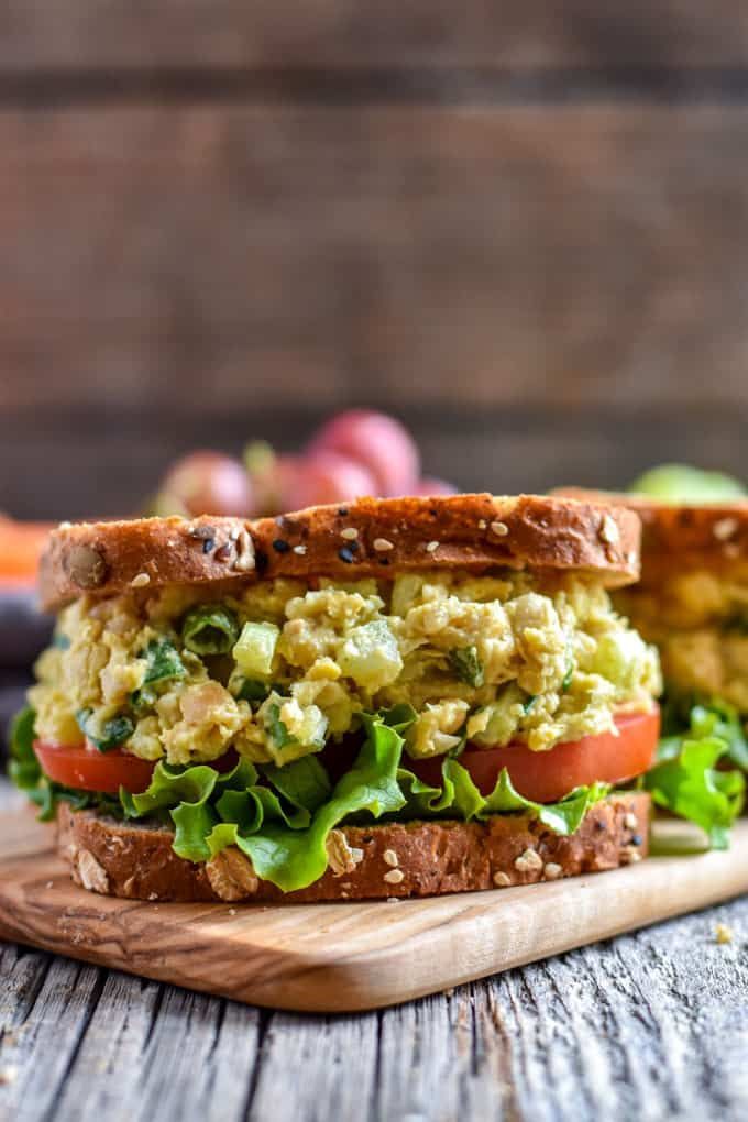 Chickpea Salad Sandwich Recipe (Vegan) | Shane & Simple -   18 healthy recipes Vegetarian sandwich ideas