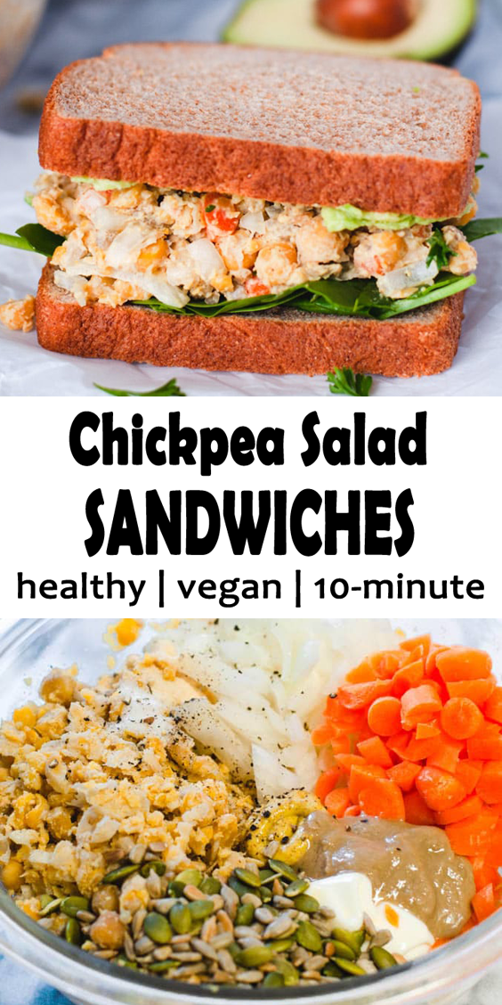 Classic Chickpea Salad Sandwich Recipe -   18 healthy recipes Vegetarian sandwich ideas