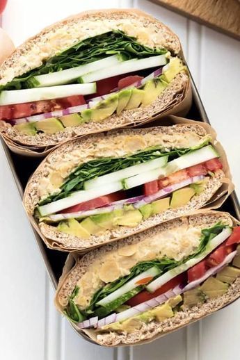 19 Easy Lunches With No Meat Or Dairy -   18 healthy recipes Vegetarian sandwich ideas