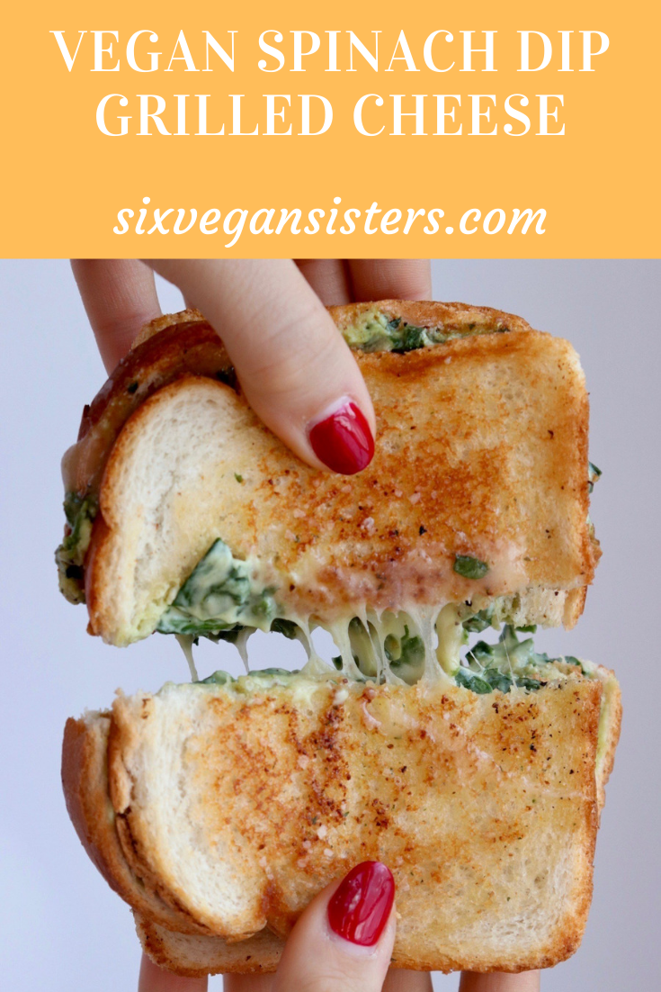 Spinach Dip Grilled Cheese -   18 healthy recipes Vegetarian sandwich ideas