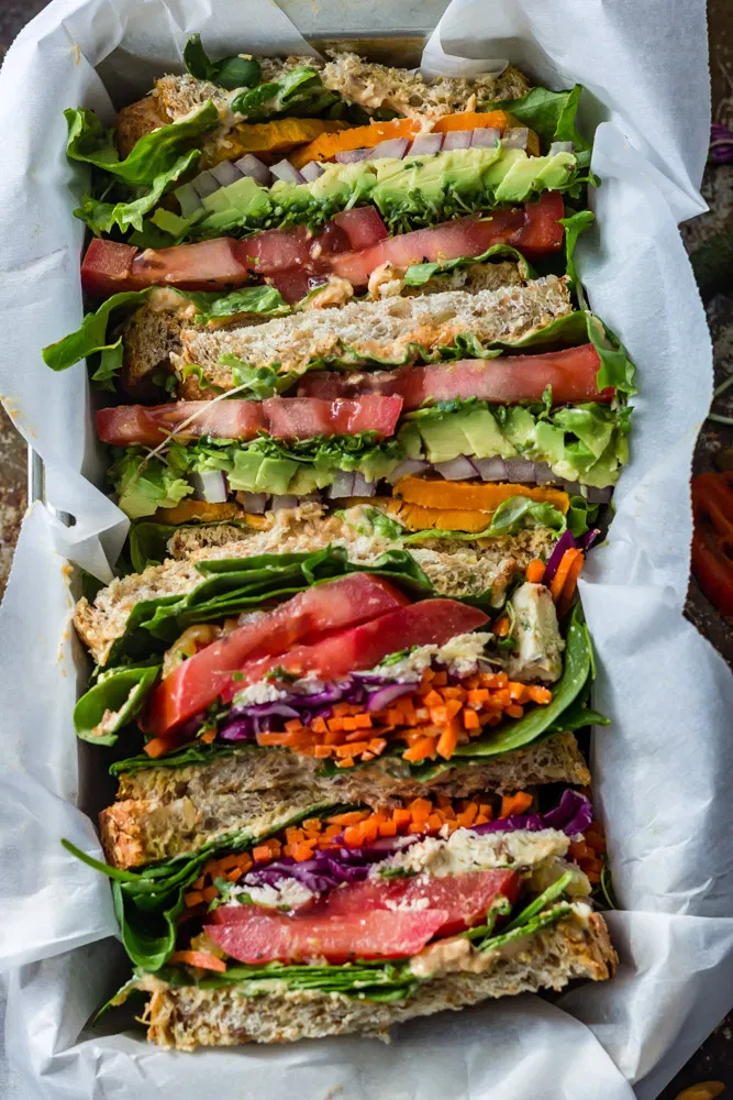 Very Vegetarian Dagwood Sandwich | simply ceecee | vegan recipes -   18 healthy recipes Vegetarian sandwich ideas