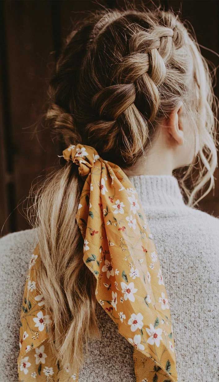 21 Pretty Ways To Wear A Scarf In Your Hair - Fabmood | Wedding Colors, Wedding Themes, Wedding colo -   19 hairstyles Women to get ideas