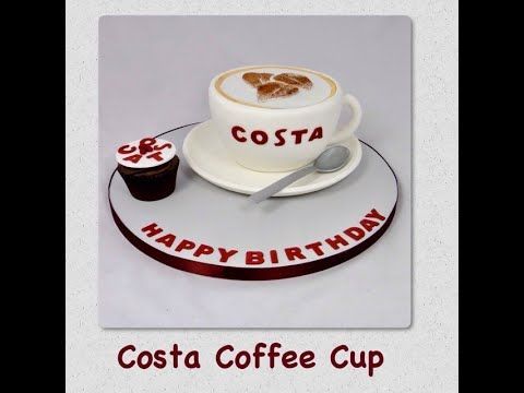How to Make a Costa Coffee Cocoa Cup 3D Novelty Cake Fondant Step by Step Tutorial | Ceri Badham -   20 cake Coffee cup ideas