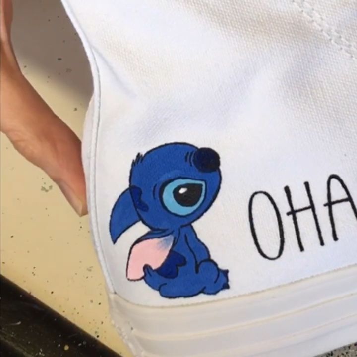 Order a cute pair of Stitch Ohana White Converse today! -   23 DIY Clothes Videos tops ideas
