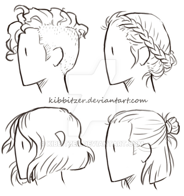 Short-Hair Reference Sheet by Kibbitzer on DeviantArt -   7 short hair Drawing ideas