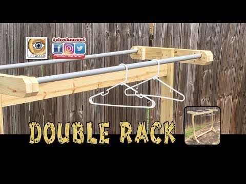 Making A Double Sided Clothes Rack For A Yard Sale -   12 DIY Clothes Rack double ideas