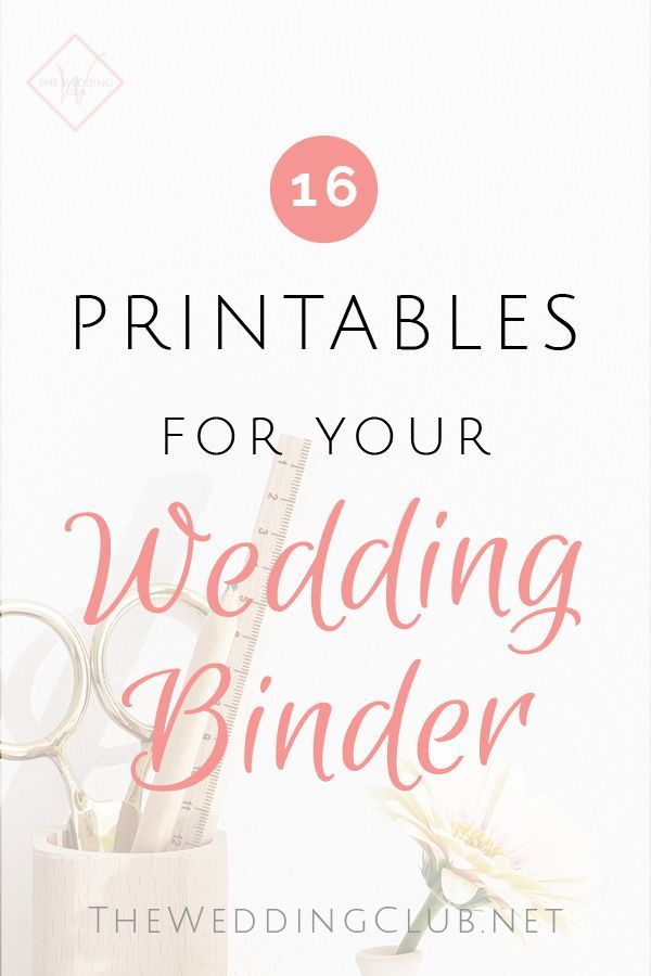 16 Printables for your wedding binder -   12 wedding Planner ordner ideas