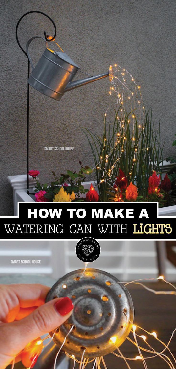 Watering Can with Lights -   13 garden design Lighting beautiful ideas