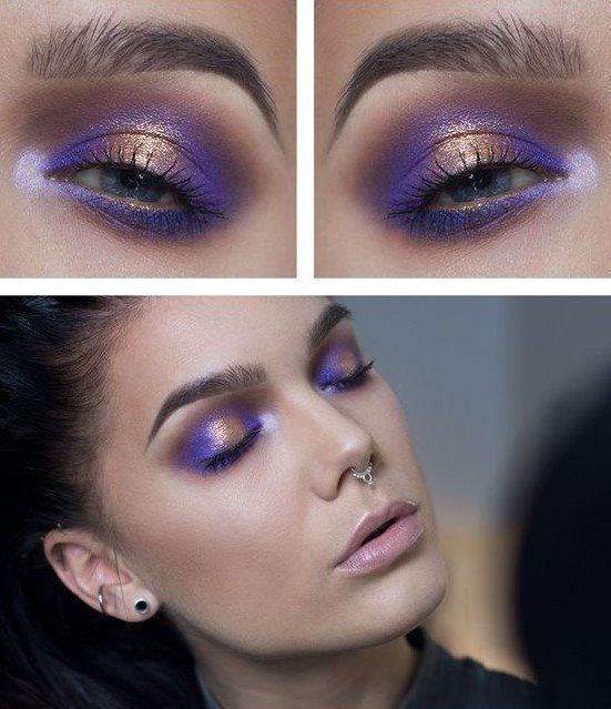 20 Maquillajes para ojos en tonos violeta para impactar -   13 makeup Ojos violeta ideas