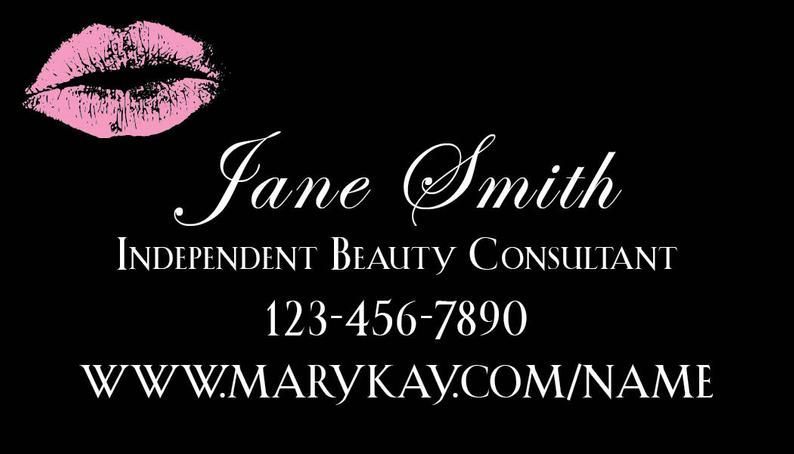 Mary Kay 2-sided Business Cards, printable, lips, pink, custom, make-up, download -   14 makeup Pink mary kay ideas