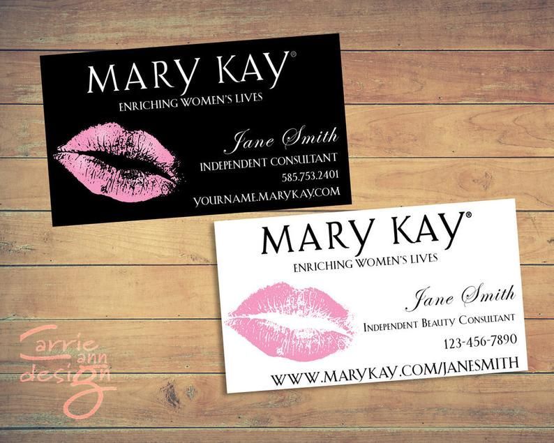 Mary Kay Business Cards, printable, lips, pink, custom, make-up, download Black and White -   14 makeup Pink mary kay ideas