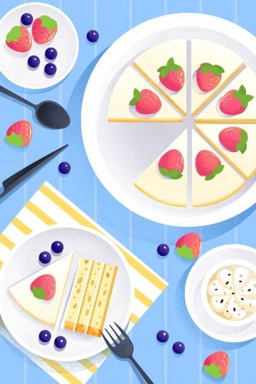 Food Illustration Hand Painted Food, Western Style, Dessert, Cake Illustration Image on Pngtree, Free Download on Pngtree -   15 cake Illustration illustrators ideas
