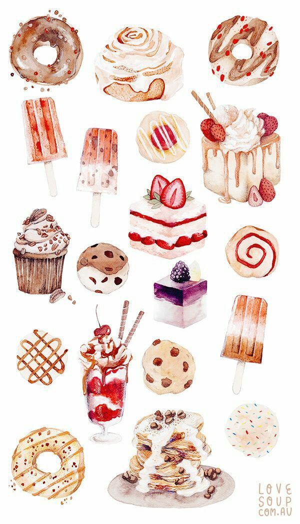 Desenho candy doces -   15 cake Illustration illustrators ideas
