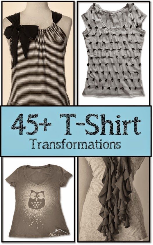 45+ T-Shirt Refashion Tutorials -   15 DIY Clothes Upcycle shirt makeover ideas