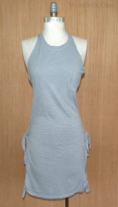 No Sew, Grey, Summer Tee-shirt Dress: DIY. -   15 dress DIY recup ideas