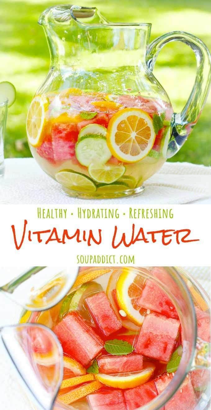 Homemade Vitamin Water | Fruit-Infused Water | SoupAddict -   15 healthy recipes For 2 detox drinks ideas