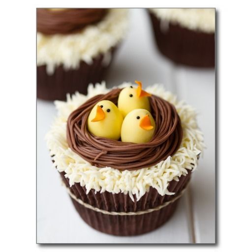 Easter Cupcakes Holiday Postcard | Zazzle.com -   17 cup cake Easter ideas