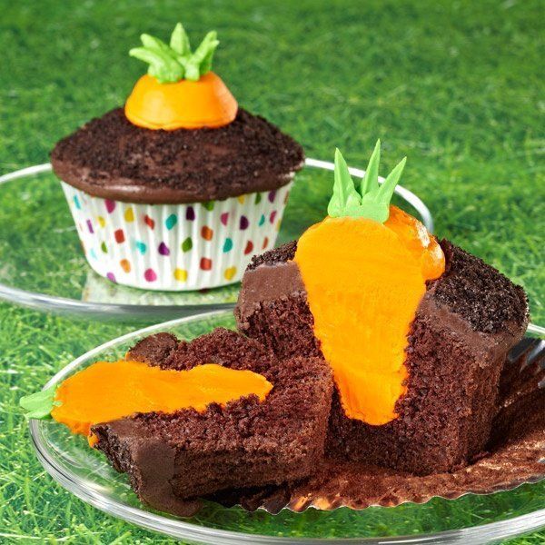 Cute Carrot Easter Cupcakes -   17 cup cake Easter ideas
